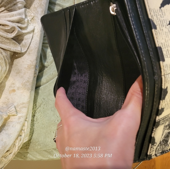 L.A.M.B. by Gwen Stefani Zebra Newsprint Wallet Clutch Luxury Designer Bag #603 - Picture 5 of 13